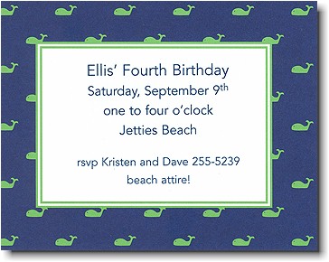 Boatman Geller - Blue Whale Birth Announcements/Invitations