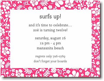 Boatman Geller - Pink Hawaiian Birth Announcements/Invitations