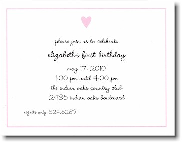 Boatman Geller - Tiny Pink Heart Birth Announcements/Invitations
