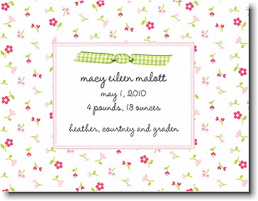 Boatman Geller - Tiny Flower Birth Announcements