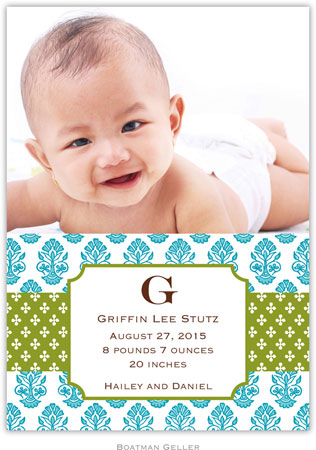 Boatman Geller - Beti Teal Photo Birth Announcements