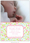 Boatman Geller - Emma Floral Pink Photo Birth Announcements