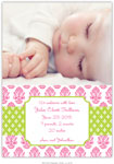 Boatman Geller - Beti Pink Photo Birth Announcements