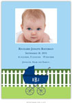 Boatman Geller - Charming Pram Navy Photo Birth Announcements