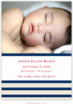 Boatman Geller - Nautical Stripe Photo Birth Announcements