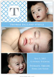 Boatman Geller - Bristol Petite Blue Photo Birth Announcements