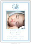 Boatman Geller - Grand Border Blue Photo Birth Announcements