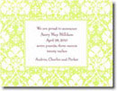 Boatman Geller - Light Green Damask Birth Announcements