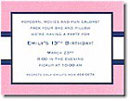 Boatman Geller - Light Pink & Navy Stripe Birth Announcements/Invitations