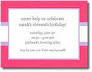 Boatman Geller - Hot Pink & Lavender Stripe Birth Announcements/Invitations