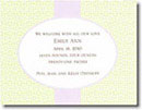 Boatman Geller - Light Green & Lavender Mosaic Birth Announcements