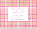 Boatman Geller - Pink Plaid Birth Announcements