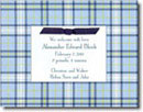 Boatman Geller - Blue Plaid Birth Announcements