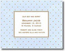 Boatman Geller - Blue with Brown Dot Birth Announcements