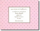 Boatman Geller - Pink with Brown Dot Birth Announcements