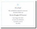 Boatman Geller - Tiny Blue Star Birth Announcements/Invitations