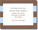 Boatman Geller - Blue & Brown Rugby Birth Announcements/Invitations