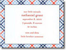 Boatman Geller - Blue & Red Check Birth Announcements/Invitations