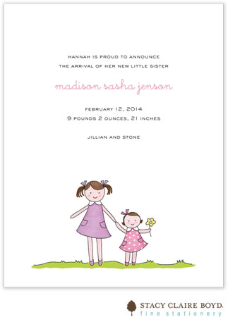 Stacy Claire Boyd Birth Announcement - Sweet Sister 1 Stacy Claire Boyd Birth Announcement - Sweet Sister 1