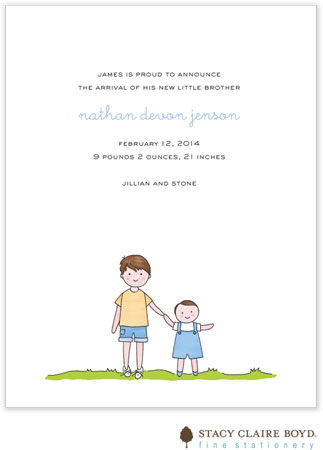 Stacy Claire Boyd Birth Announcement - Sweet Brother 1