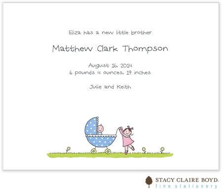 Stacy Claire Boyd Birth Announcement - Proud Sister