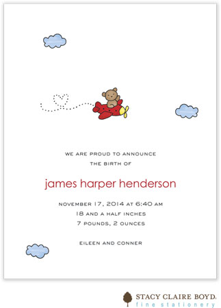 Stacy Claire Boyd Birth Announcement - Flyin' High Stacy Claire Boyd Birth Announcement - Flyin' High