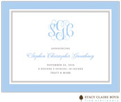 Stacy Claire Boyd Birth Announcement - Announcing Our Love - Blue