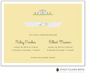 Stacy Claire Boyd Birth Announcement - Sweet Bunnies with Ribbon