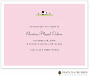 Stacy Claire Boyd Birth Announcement - Little Lamb - Pink