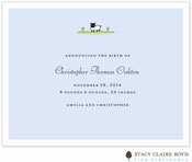 Stacy Claire Boyd Birth Announcement - Little Lamb - Blue no Ribbon