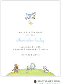 Stacy Claire Boyd Birth Announcement - Over The Moon - Blue