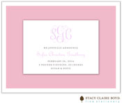 Stacy Claire Boyd Birth Announcement - Simple Border - Pink