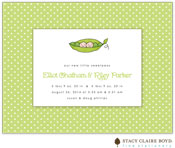 Stacy Claire Boyd Birth Announcement - Swiss Dot - Green - Pea Pod