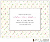 Stacy Claire Boyd Birth Announcement - Spring Tulips no Ribbon