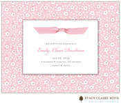 Stacy Claire Boyd Birth Announcement - Pink Posey with Ribbon