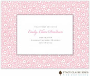 Stacy Claire Boyd Birth Announcement - Pink Posey no Ribbon