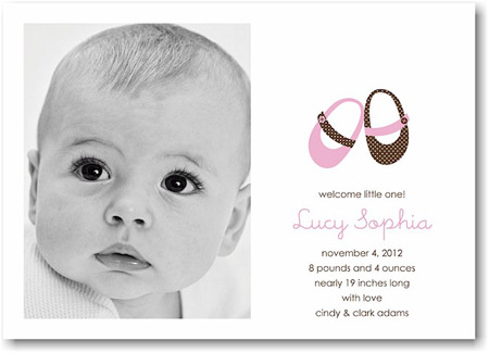 Stacy Claire Boyd Birth Announcement - One Two Button My Shoe (Digital Photo)