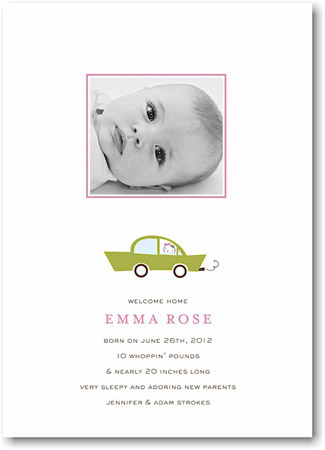 Stacy Claire Boyd Birth Announcement - Beep Beep (Digital Photo) Stacy Claire Boyd Birth Announcement - Beep Beep (Digital Photo)