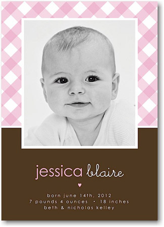 Stacy Claire Boyd Birth Announcement - Jungle Gym Pink (Digital Photo) Stacy Claire Boyd Birth Announcement - Jungle Gym Pink (Digital Photo)
