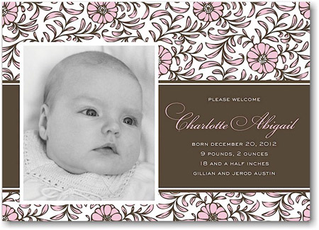 Stacy Claire Boyd Birth Announcement - Petite Fleurs (Digital Photo) Stacy Claire Boyd Birth Announcement - Petite Fleurs (Digital Photo)