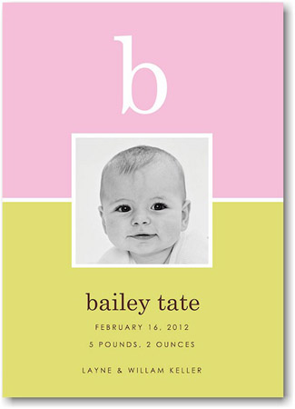 Stacy Claire Boyd Birth Announcement - Hip Baby Girl (Digital Photo)