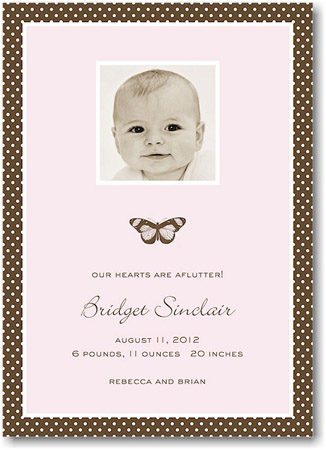 Stacy Claire Boyd Birth Announcement - Freshly-Etched Butterfly (Digital Photo) Stacy Claire Boyd Birth Announcement - Freshly-Etched Butterfly (Digital Photo)