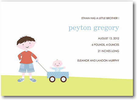 Stacy Claire Boyd Birth Announcement - Little Brother (Style 1)