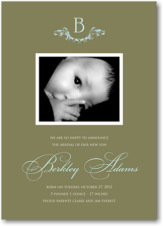Stacy Claire Boyd Birth Announcement - Elegant Baby Blue (Digital Photo) Stacy Claire Boyd Birth Announcement - Elegant Baby Blue (Digital Photo)