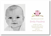 Stacy Claire Boyd Birth Announcement - Baby Owl Pink (Digital Photo)