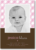 Stacy Claire Boyd Birth Announcement - Jungle Gym Pink (Digital Photo)