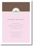 Stacy Claire Boyd Birth Announcement - Spotty Dotty Monogram-Pink