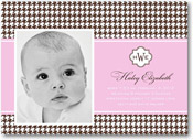Stacy Claire Boyd Birth Announcement - Haute Houndstooth (Digital Photo)