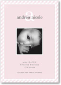 Stacy Claire Boyd Birth Announcement - Preppy Plaid Pink (Digital Photo)