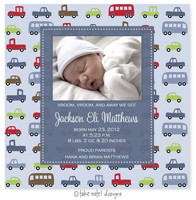 Take Note Designs Digital Photo Birth Announcements - Jackson Eli